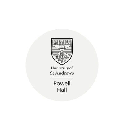 White Powell Hall Sticker