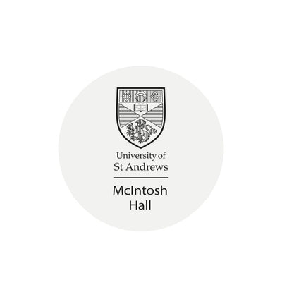 White McIntosh Hall Sticker