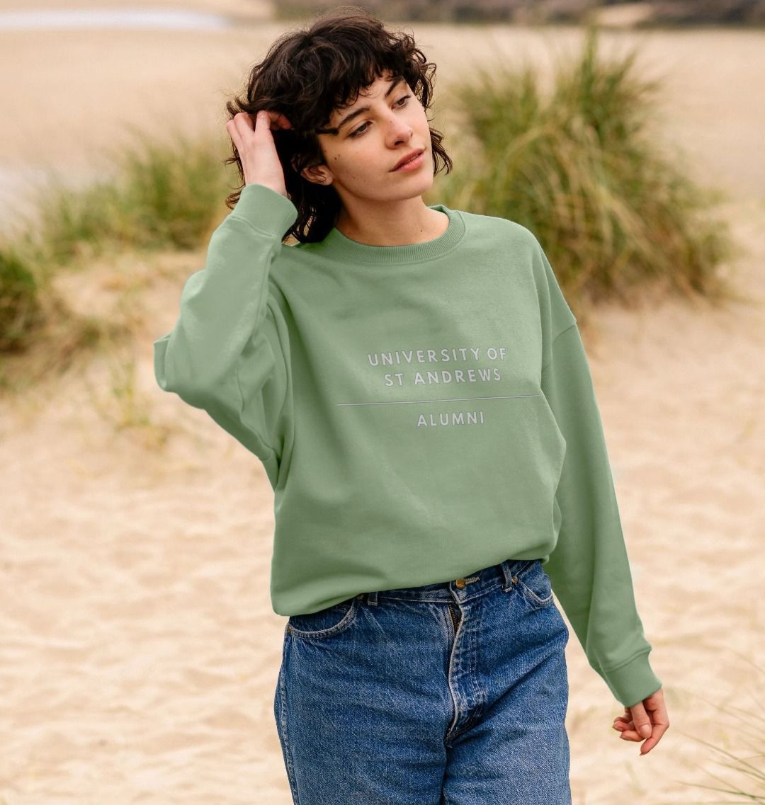 Sage Mono Alumni Oversized Ladies Sweater