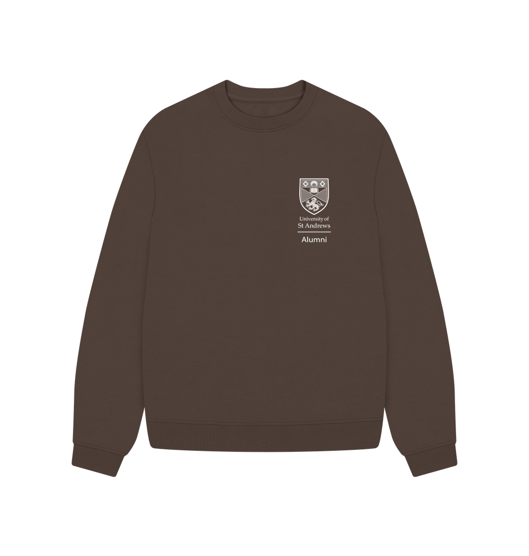 Chocolate Classic Crest - Alumni Oversized Ladies Sweater