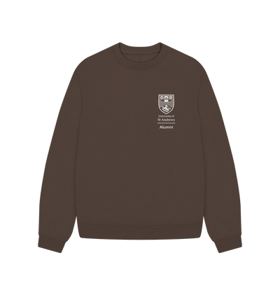 Chocolate Classic Crest - Alumni Oversized Ladies Sweater