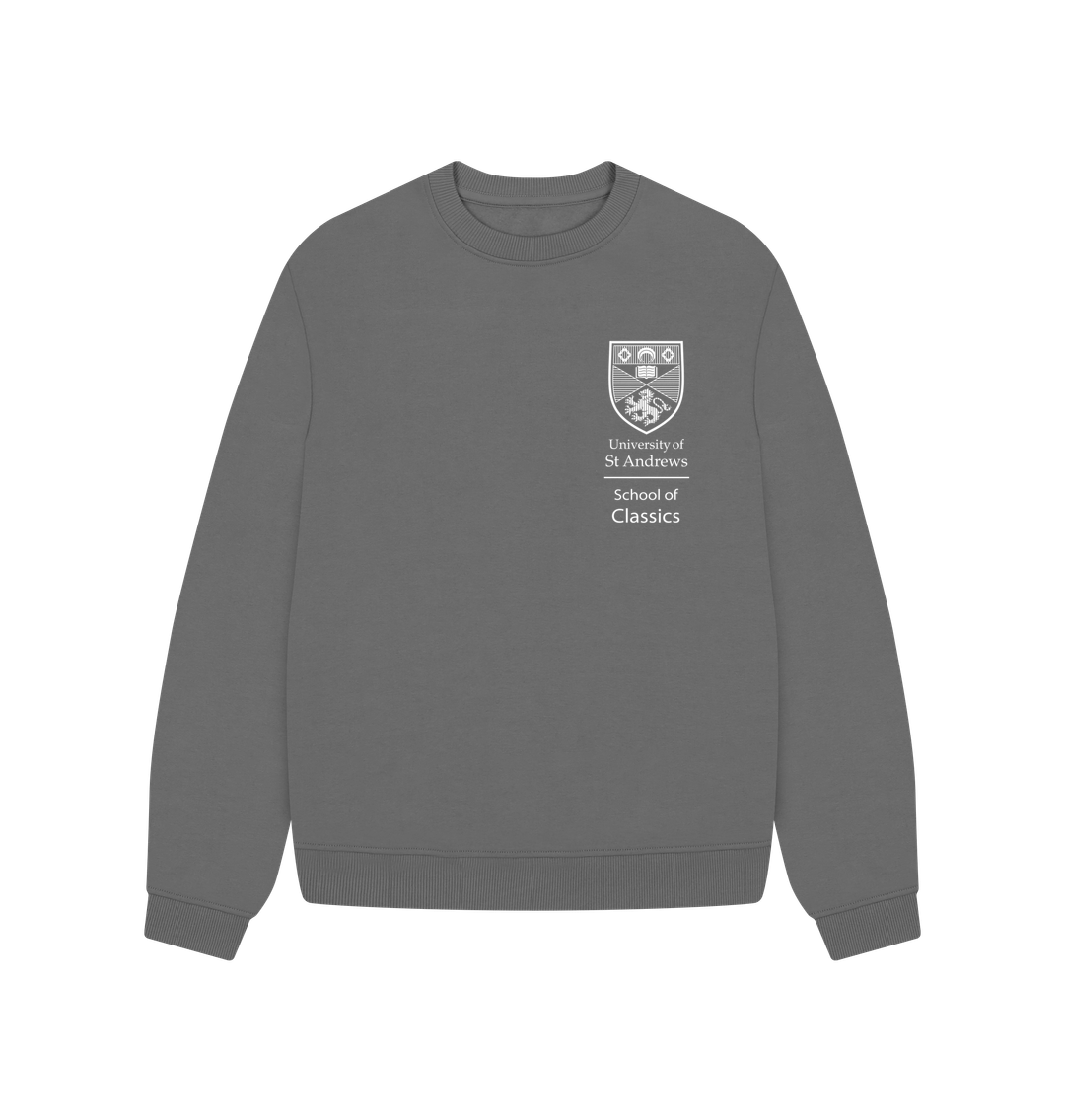 Slate Grey School of Classics Oversized Ladies Sweater