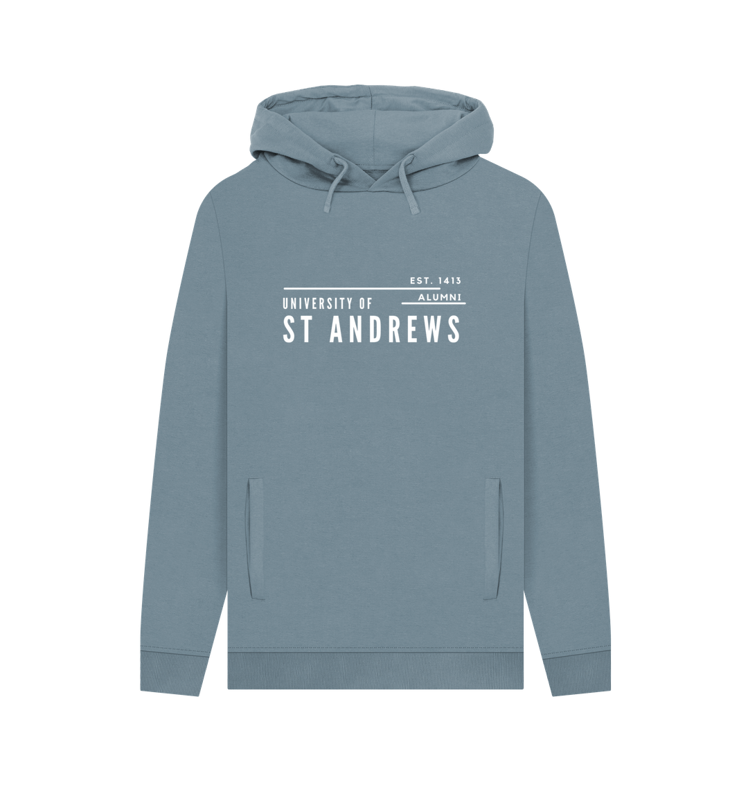 Stone Blue Offset Alumni Hoodie - Alan Martin