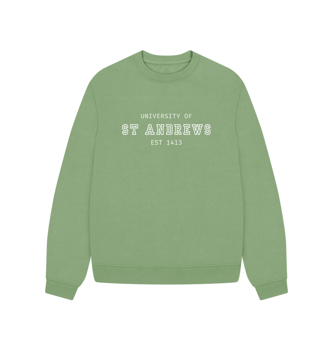 Sage Old School Oversized Ladies Sweater