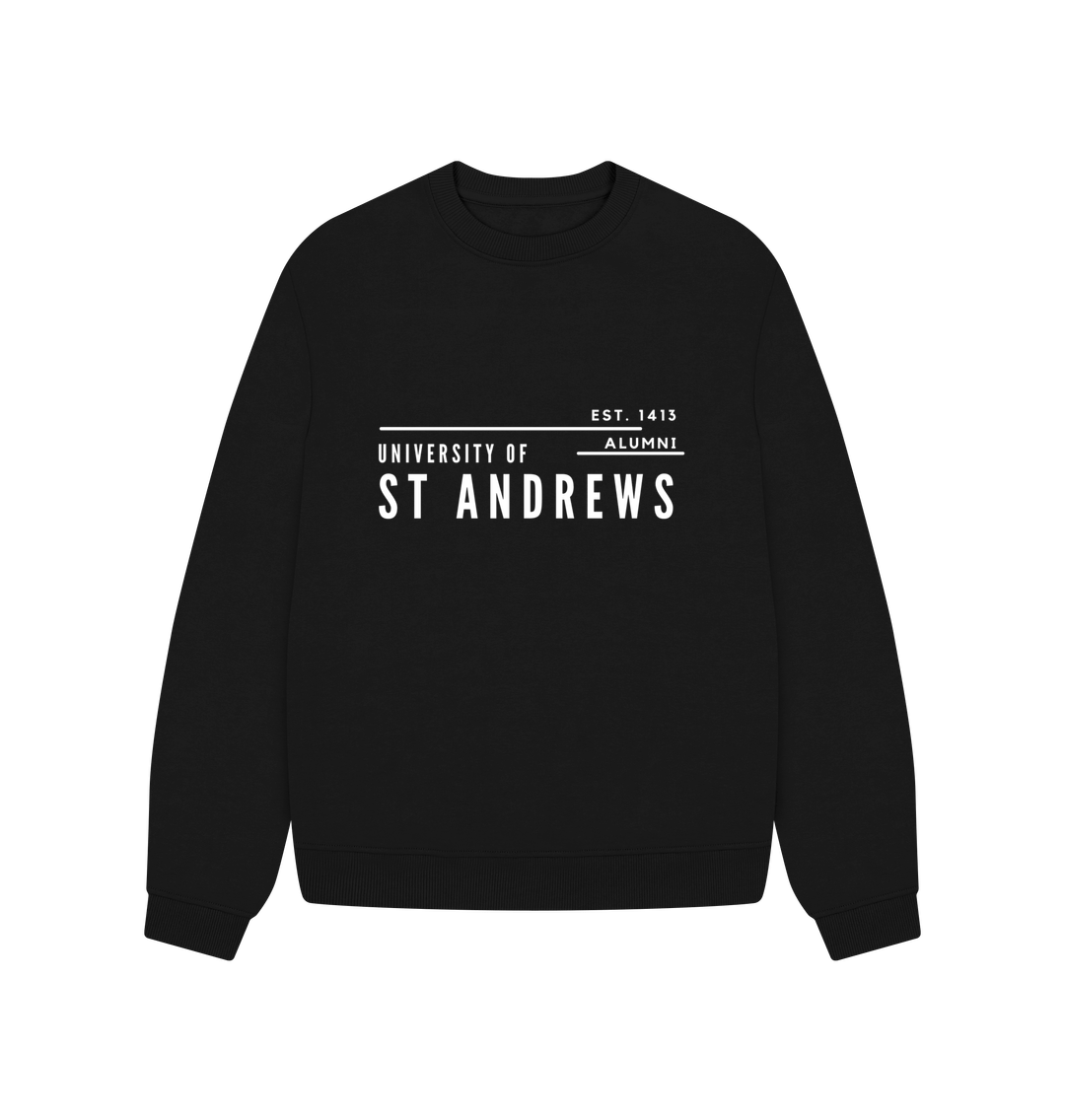 Black Offset Alumni Oversized Ladies Sweater