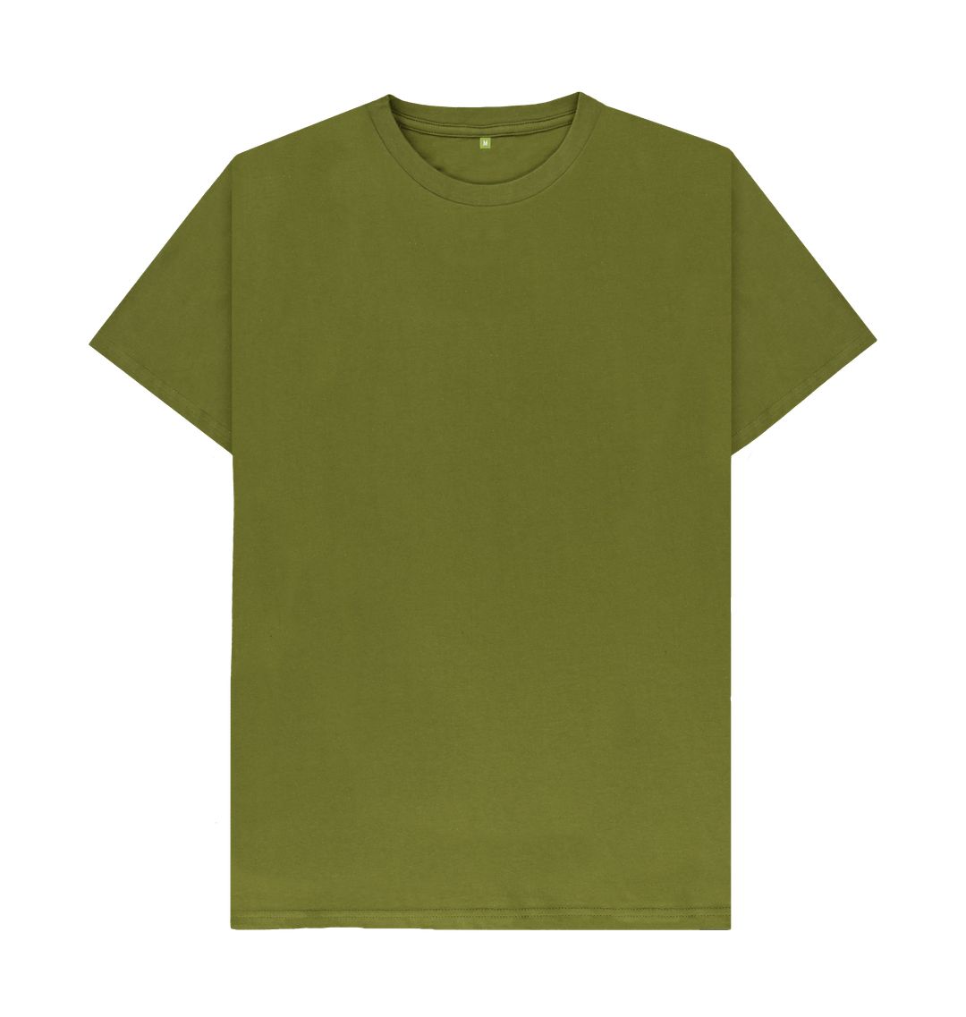 Moss Green 1413 Back Print T-Shirt