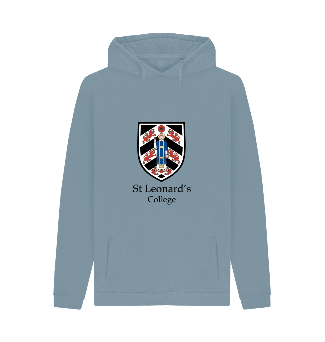 Stone Blue St Leonard's College Large Crest Hoodie