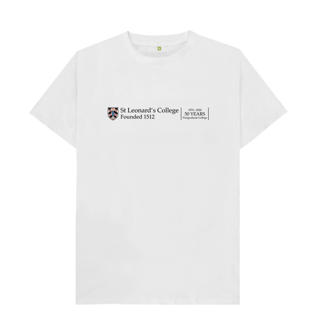 White St Leonard's 50th anniversary T-shirt