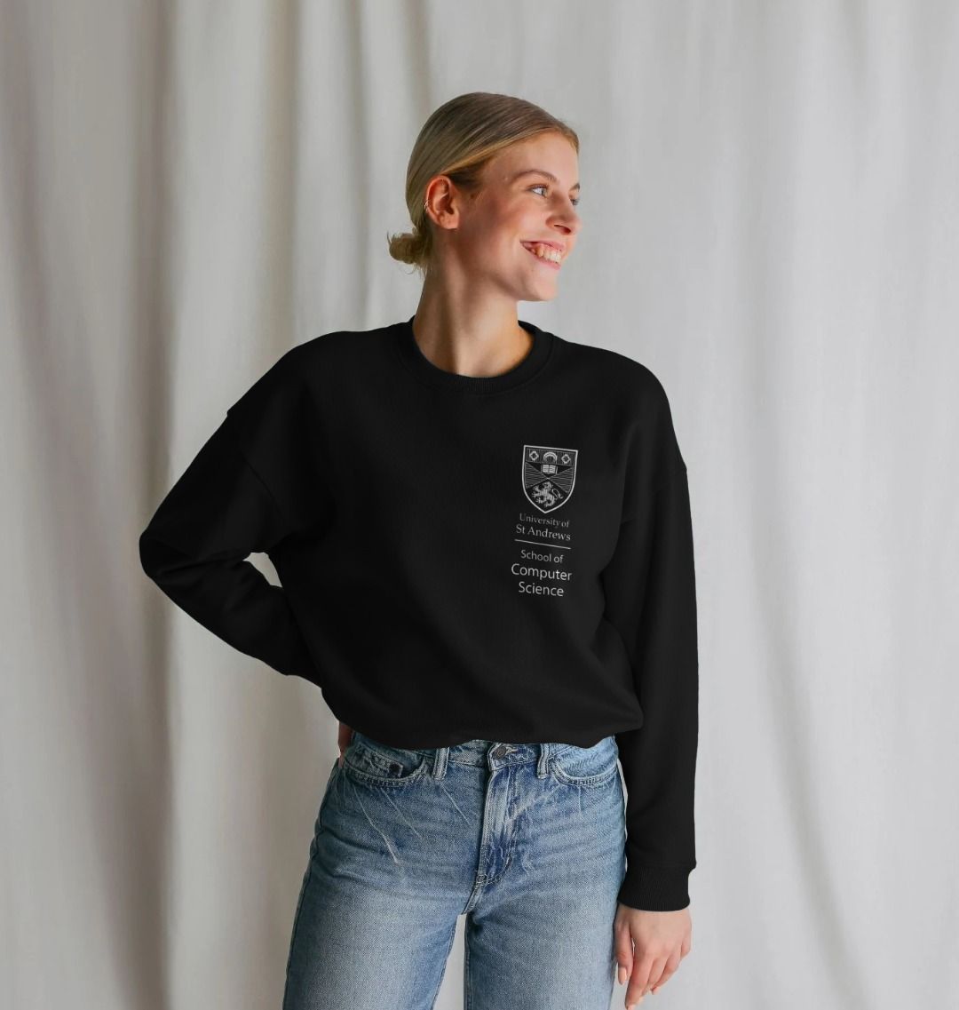 Black School of Computer Science Oversized Ladies Sweater