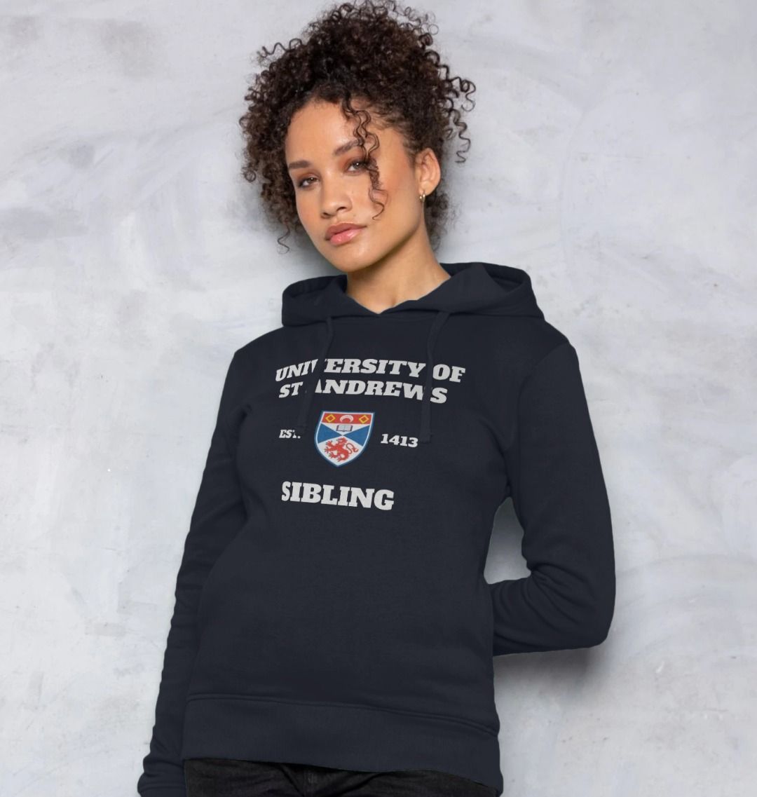 Navy Blue Sibling Women's Hoodie