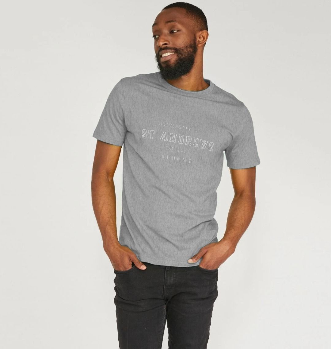 Athletic Grey Old School Alumni T-shirt