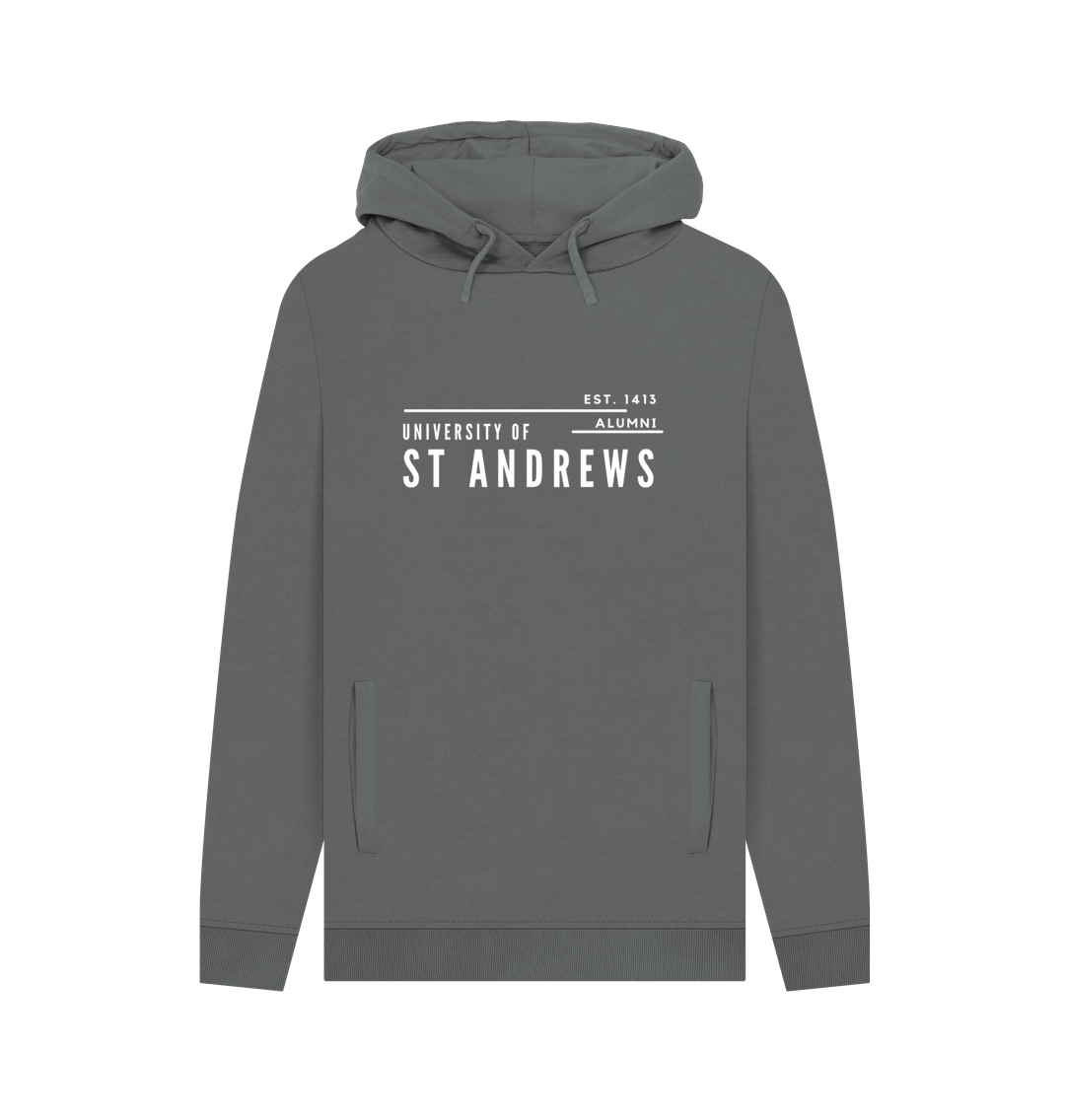 Slate Grey Offset Alumni Hoodie - Alan Martin