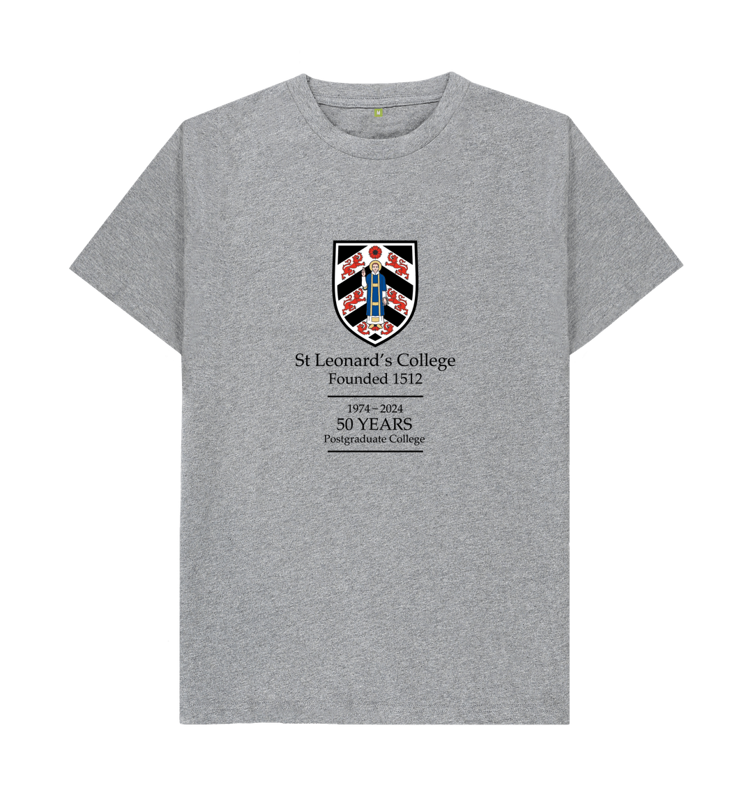 Athletic Grey St Leonard's College 50th anniversary large crest T-shirt