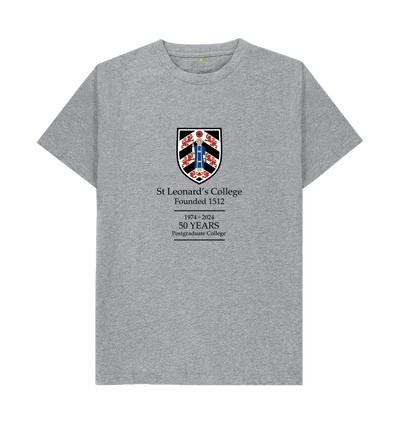 Athletic Grey St Leonard's College 50th anniversary large crest T-shirt