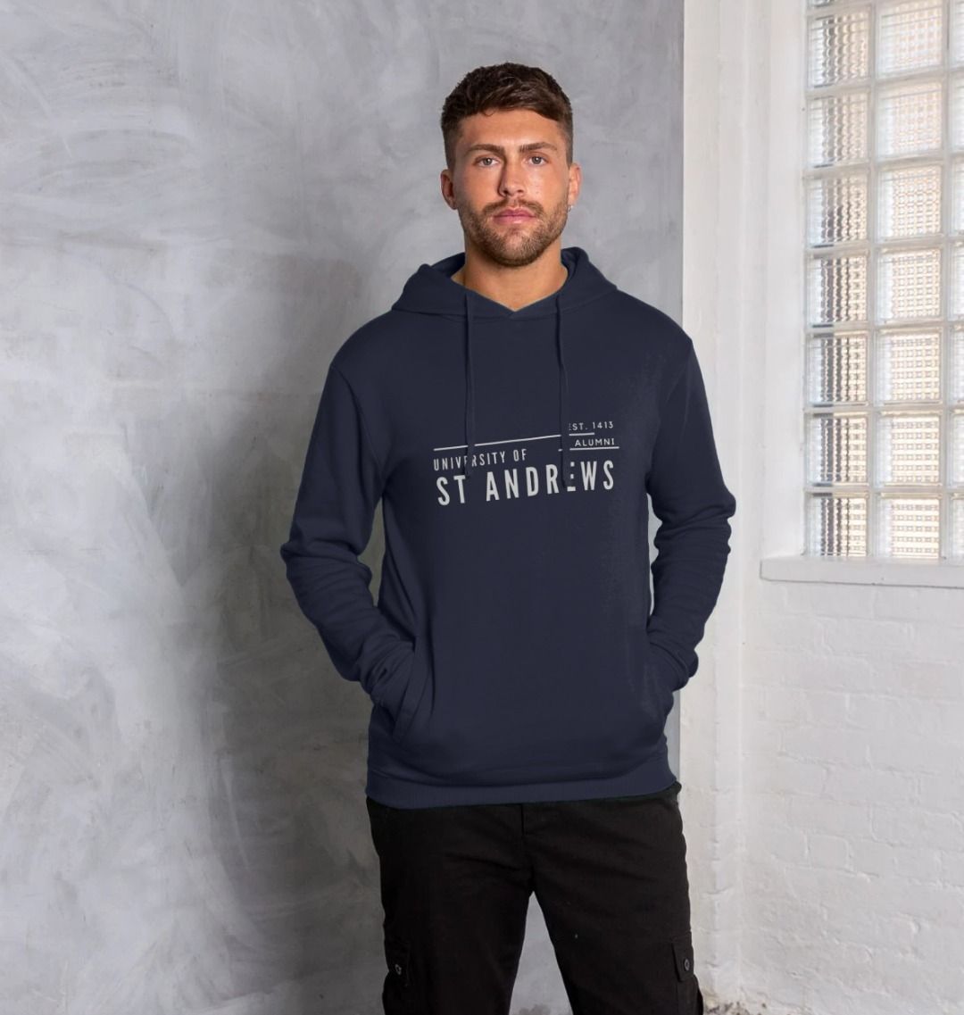 Navy Offset Alumni Hoodie