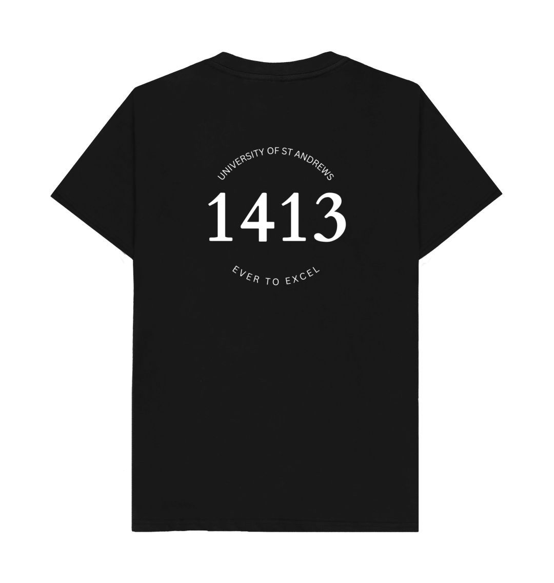 Black 1413 Back Print T-Shirt