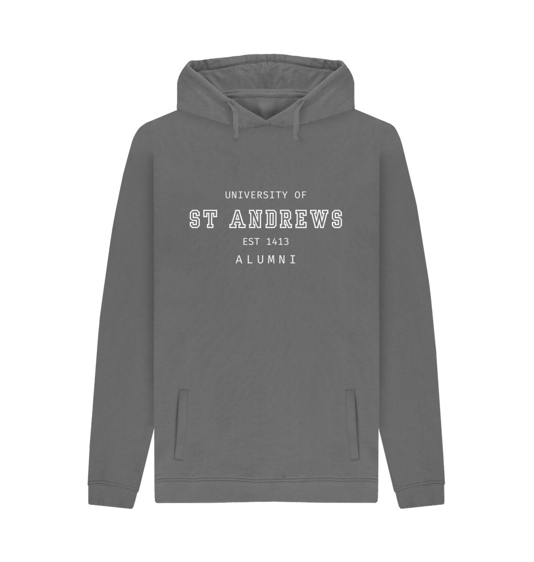 Slate Grey Old School Alumni Hoodie