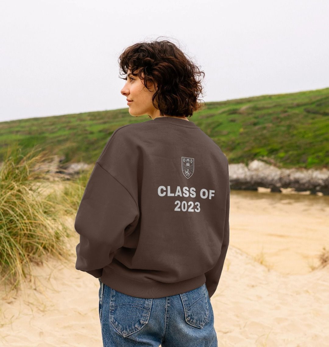 Chocolate Ladies oversized graduate Sweater - Class of 2023