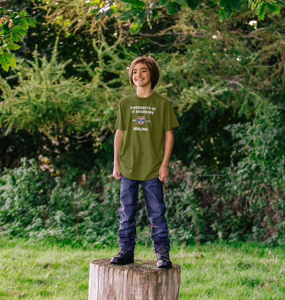 Moss Green Sibling Kids' T-shirt