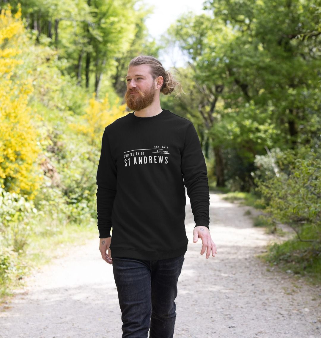 Black Offset Alumni Sweatshirt