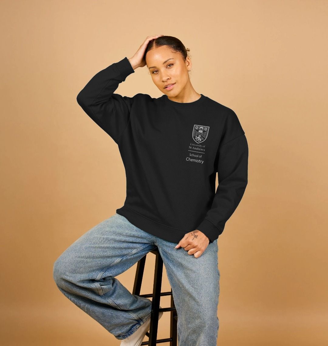 Black School of Chemistry Oversized Ladies Sweater