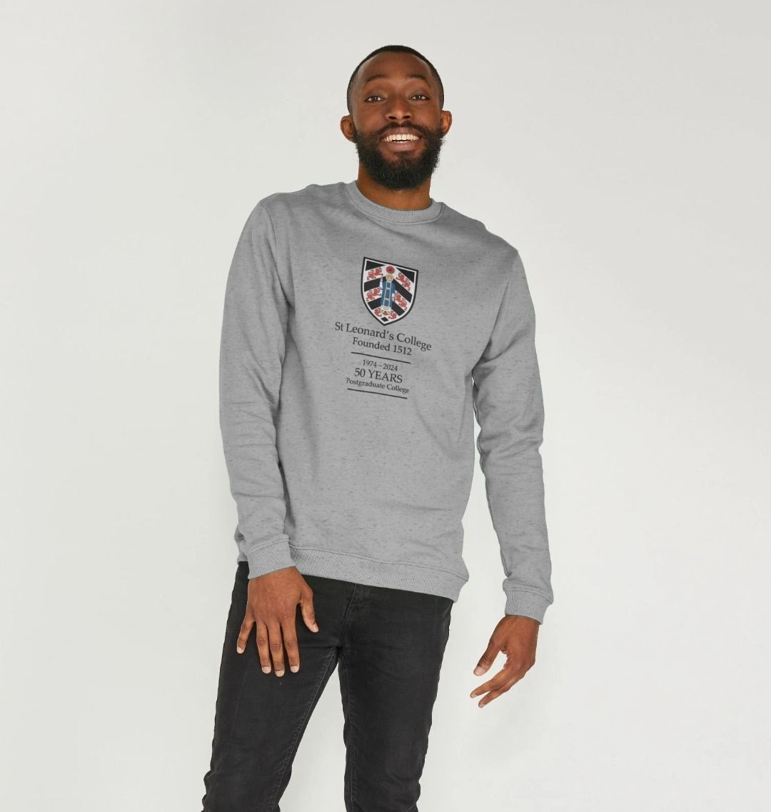 Light Heather St Leonard's College 50th anniversary large crest Sweatshirt