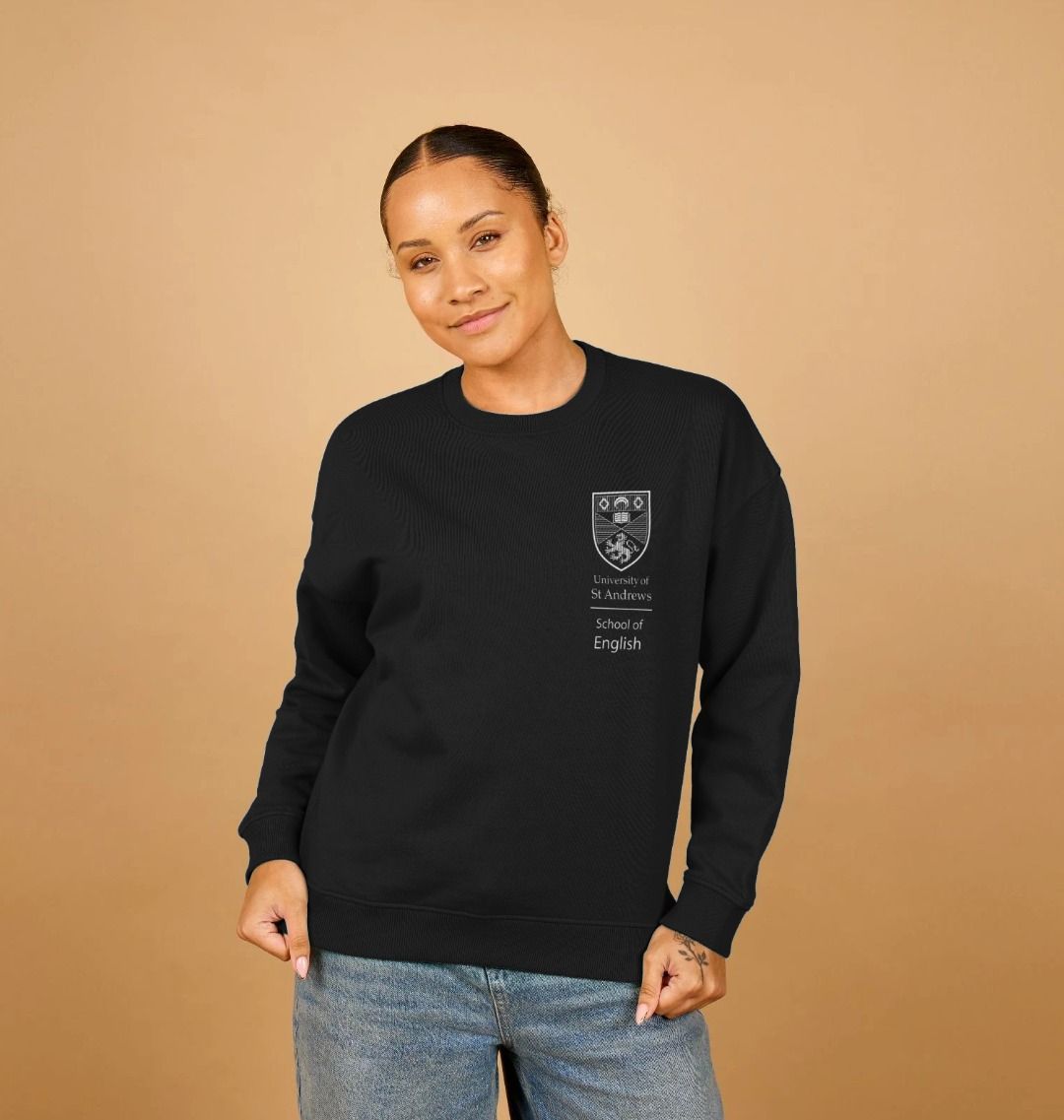 Black School of English Oversized Ladies Sweater