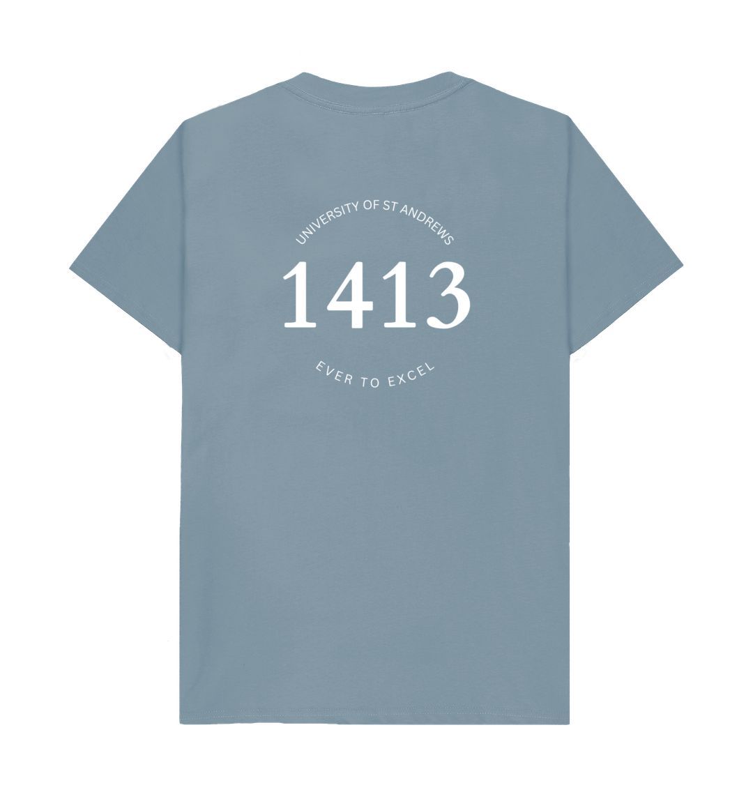 Stone Blue 1413 Back Print T-Shirt