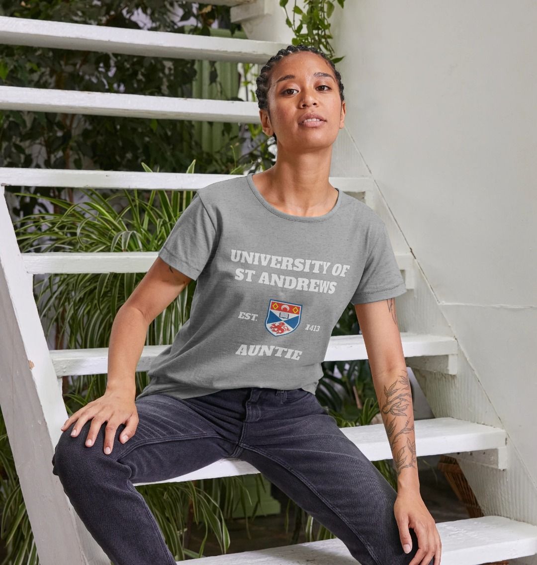 Athletic Grey Auntie Top