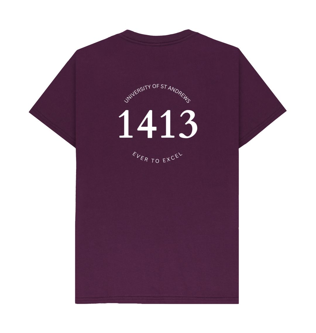 Purple 1413 Back Print T-Shirt