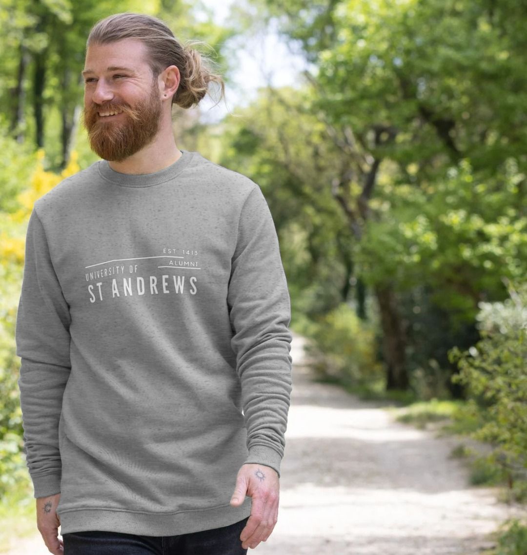 Light Heather Offset Alumni Sweatshirt