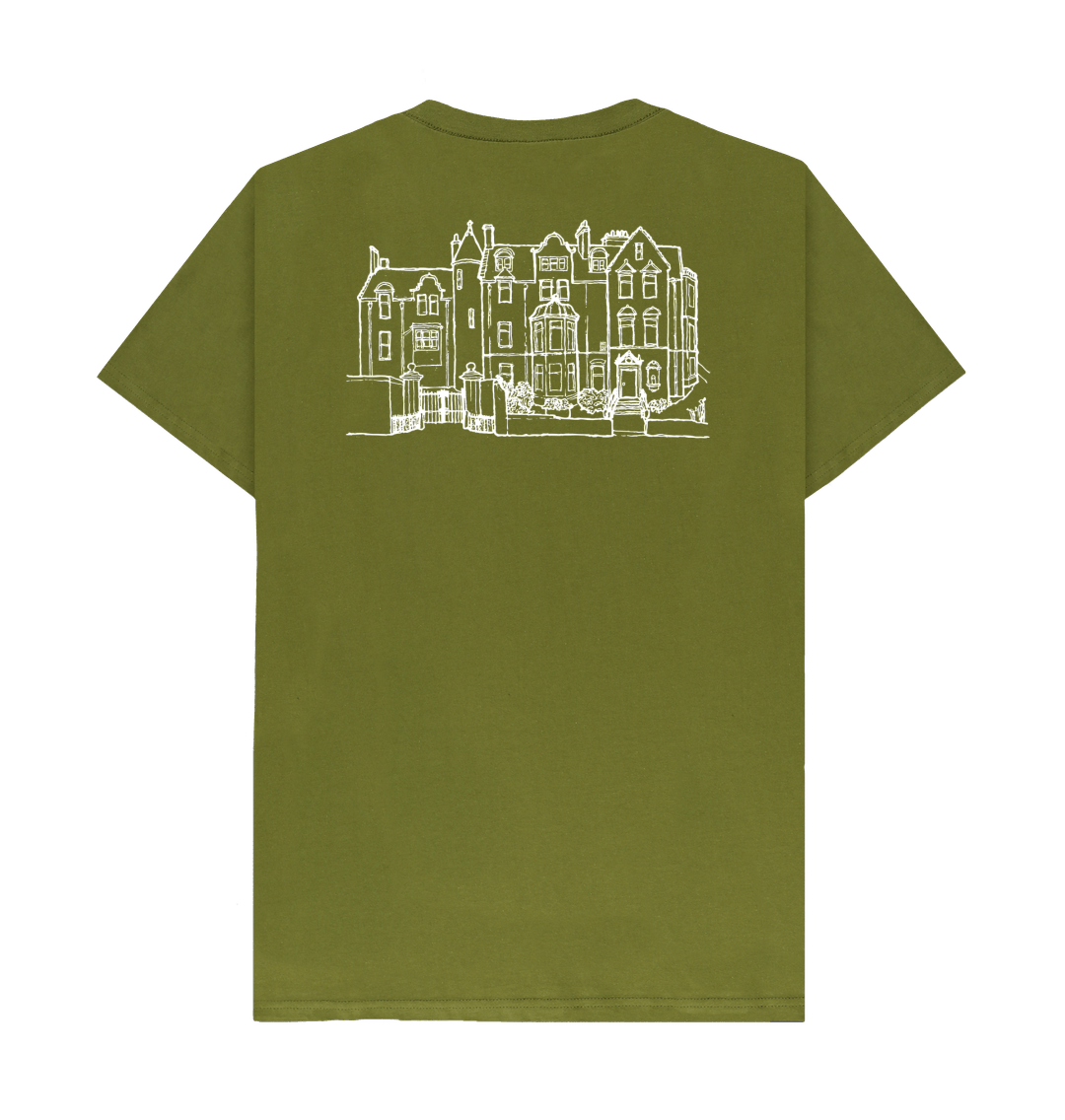 Moss Green School of Classics Back Print T-Shirt