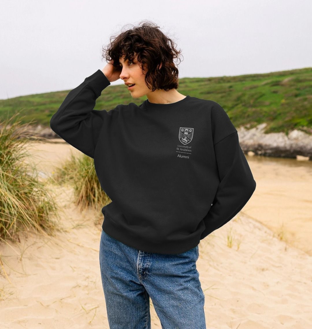 Black Classic Crest - Alumni Oversized Ladies Sweater