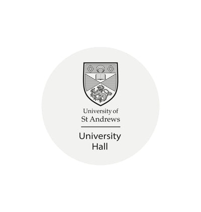 White University Hall Sticker